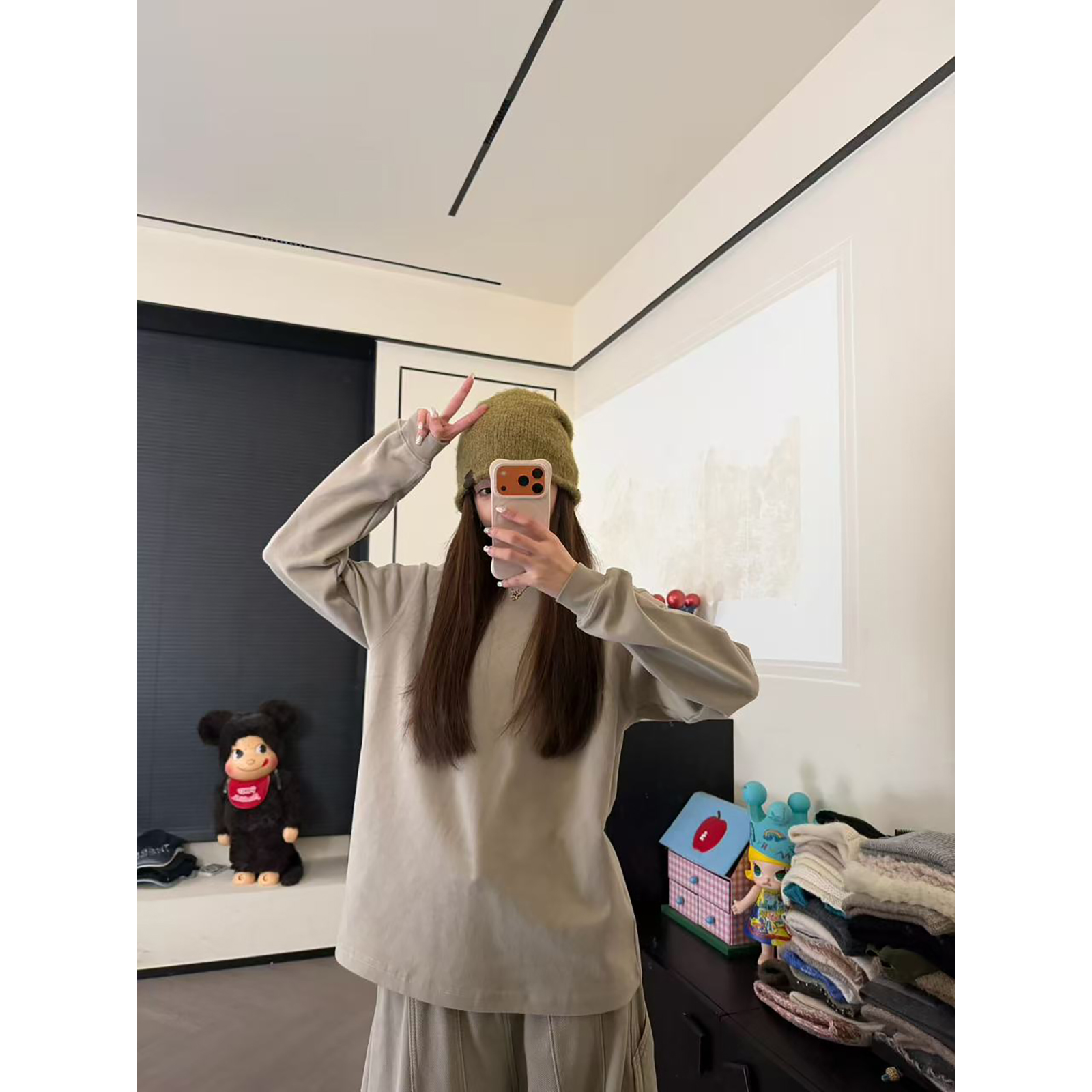 CHACHA【秀智欧尼】休闲时尚百搭打底T恤