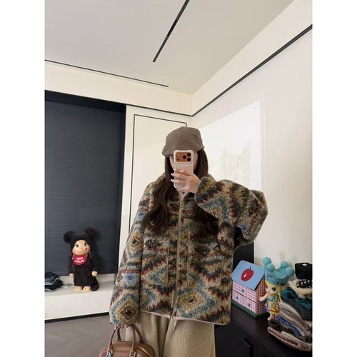 CHACHA【艺术生穿搭】休闲时尚百搭毛呢外套