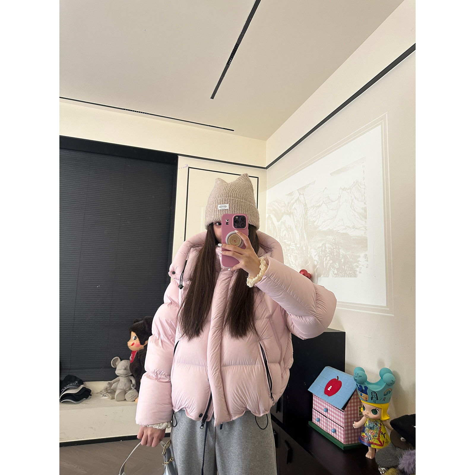 CHACHA【德州日落】休闲时尚百搭90白鸭绒羽绒服