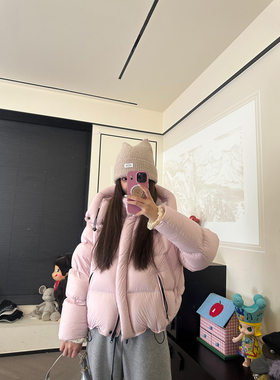 CHACHA【德州日落】休闲时尚百搭90白鸭绒羽绒服