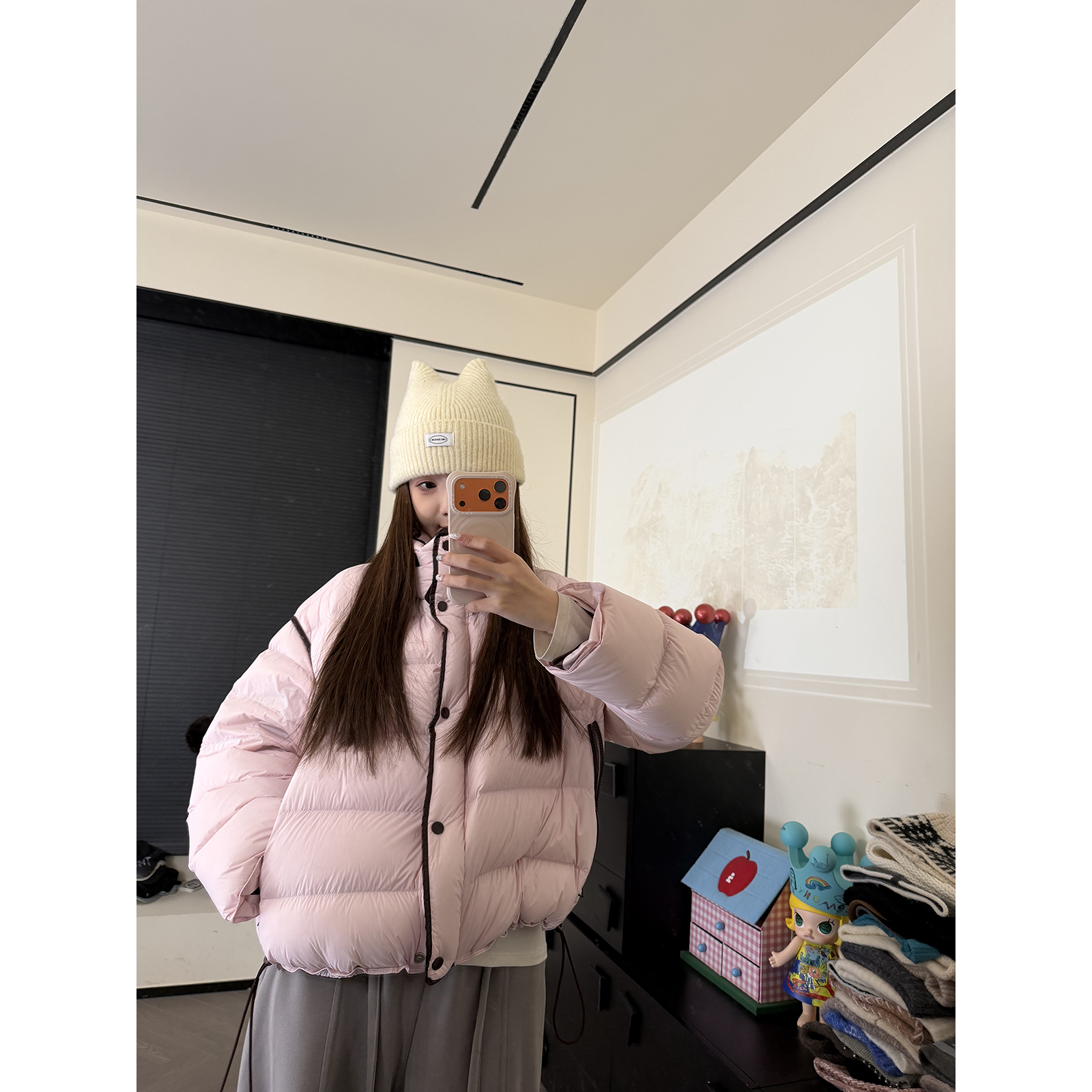 CHACHA【染尽霜华】休闲时尚百搭90白鸭绒羽绒服