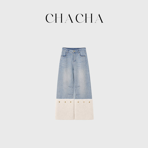 CHACHA【羊腿裤】休闲时尚百搭可拆卸羊腿牛仔裤