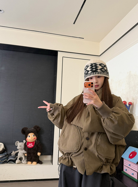 CHACHA【北国风光】休闲时尚百搭高级感围脖外套