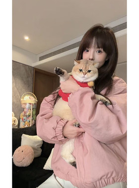 CHACHA【十里桃花】休闲时尚百搭棉服外套