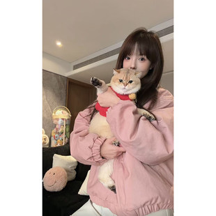 CHACHA【十里桃花】休闲时尚百搭棉服外套