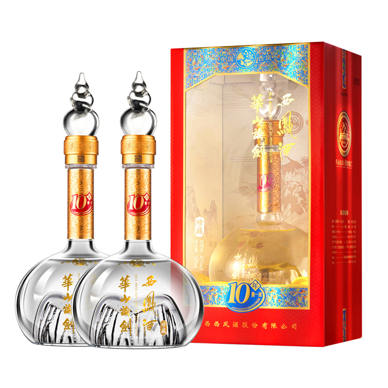 华山论剑西凤酒10年45度绵柔凤香型白酒送礼宴请500ml*2