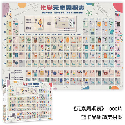 元素周期表1000片成人拼图益智玩具拼图儿童拼图减压科普礼物
