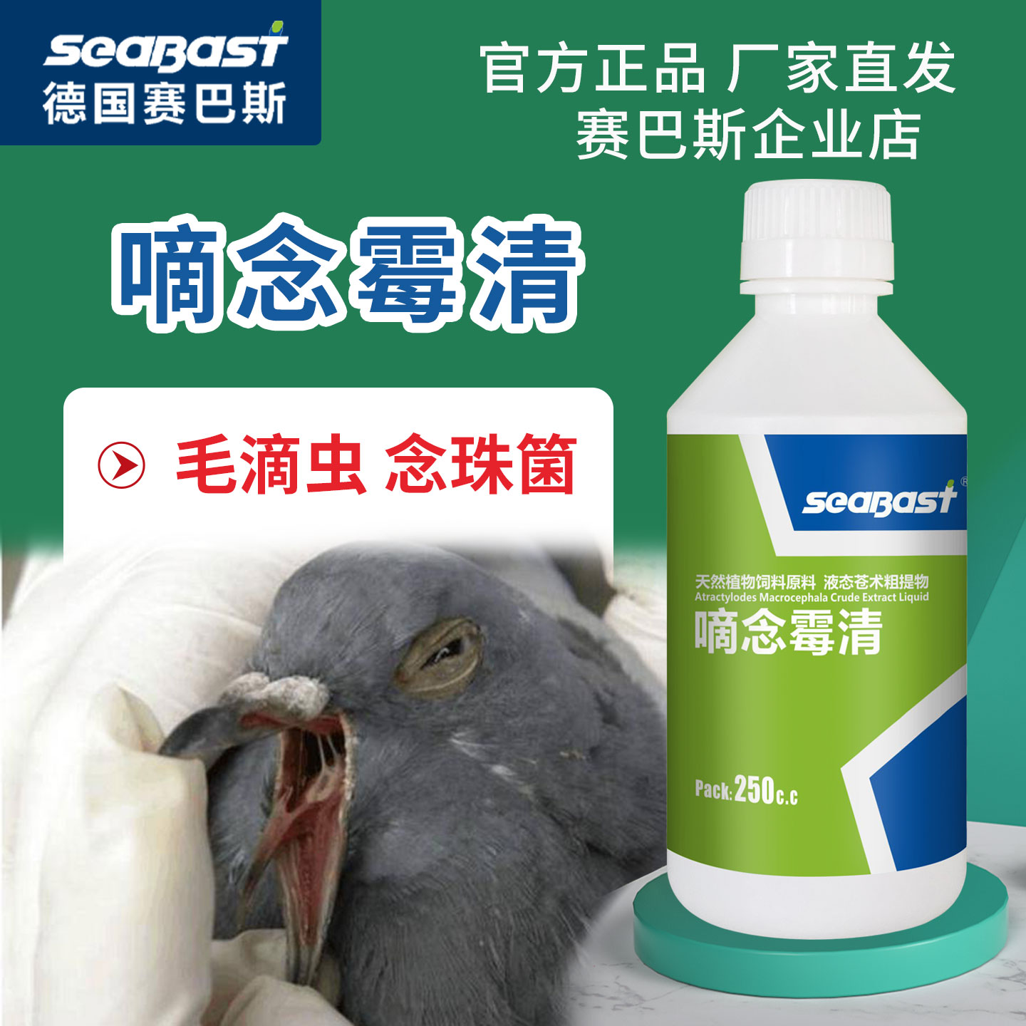 赛巴斯鹦鹉鸽子毛滴虫念珠菌保健