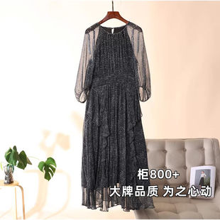 100~桑蚕丝高级感轻奢气质收腰显瘦印花连衣裙 ~26春夏新款女装