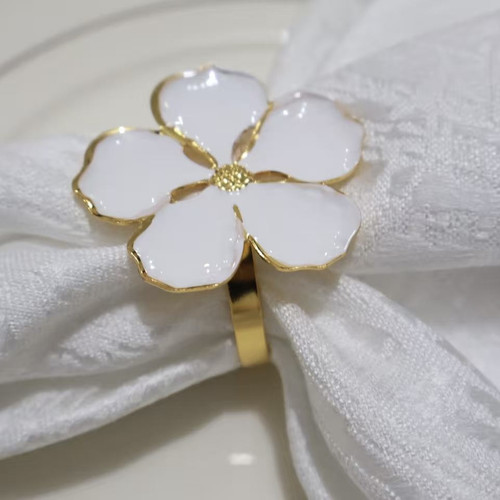 Napkin ring XiaoMa原创设计手工滴油花朵餐巾圈口布圈餐厅装饰品