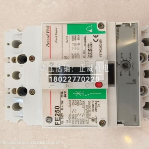 【议价】Record Plus通用GE波兰产塑壳断路器FEH36MC250KF 3P 250