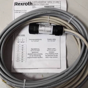 【议价】Rexroth力士乐比例阀插头R900860399 12P N11REFF+2X20M