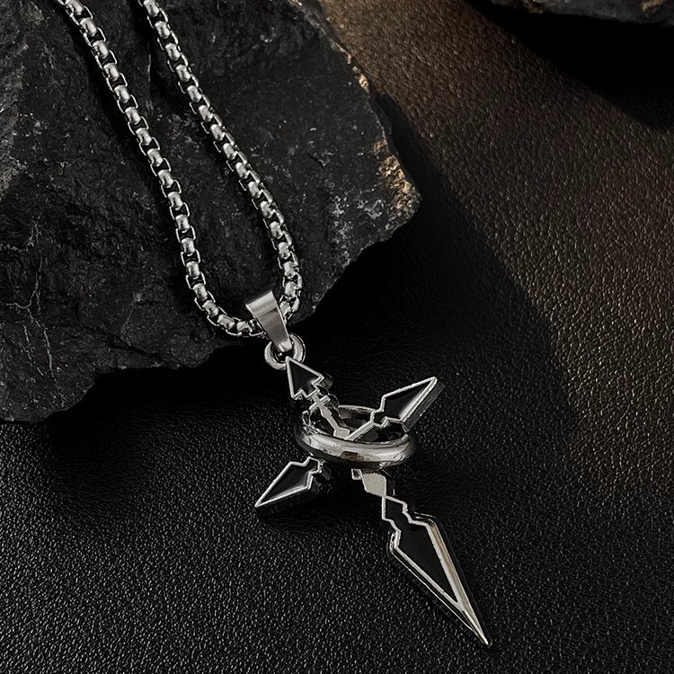 BlackCrossTitaniumNecklace黑色