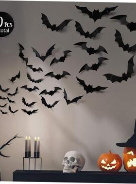 three-dimensional bats for Halloween decorations on walls