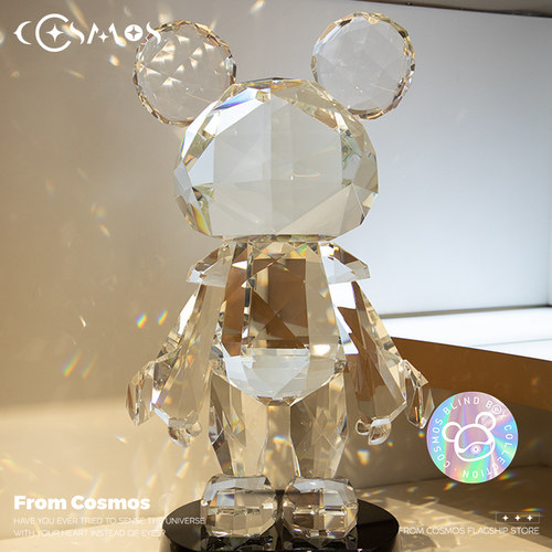 星际熊客厅酒柜摆件水晶熊