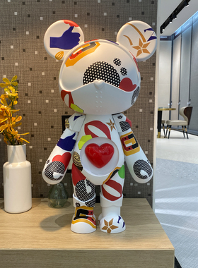 暴力熊星际熊公仔大型摆件客厅电视柜旁玄关柜轻奢高档家居装饰品