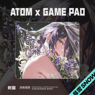 ATOM晶雪/砂雾升级版树脂鼠标垫可定制FPS专业硬质电竞鼠标垫子大