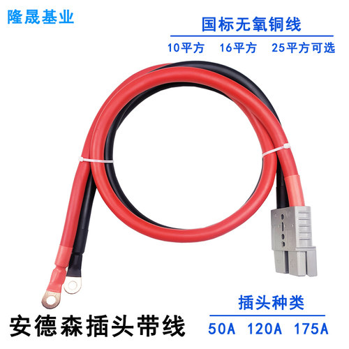 隆晟基业安得森插头带线纯铜加粗