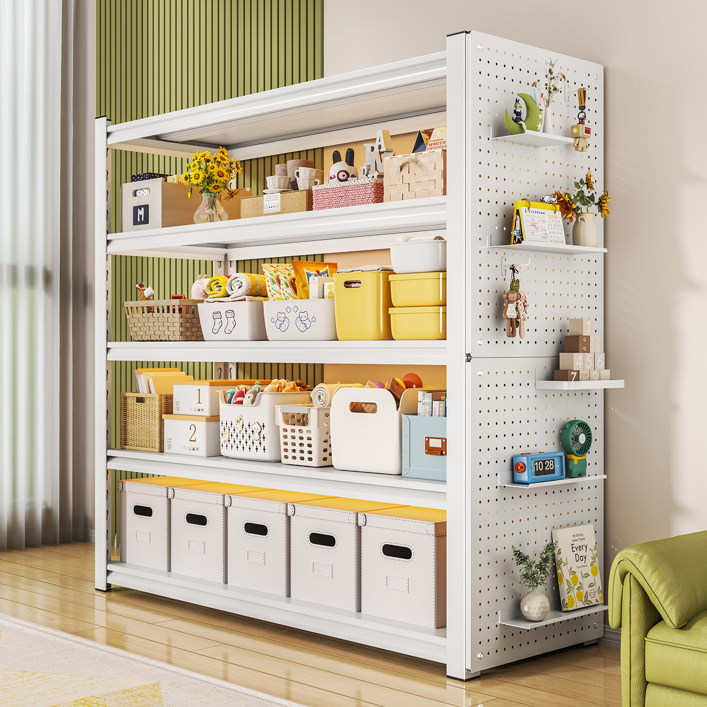 家用置物架多层收纳层架落地书架阳台仓库货架超市快递整理置物架