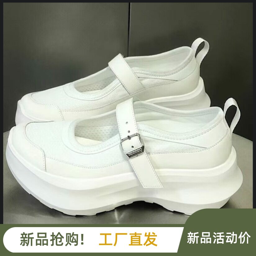 夏季玛丽珍女鞋针织厚底增高凉鞋