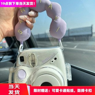 mini12拍立得保护壳可爱手提便携纯色耐磨防摔软壳相机外壳子女