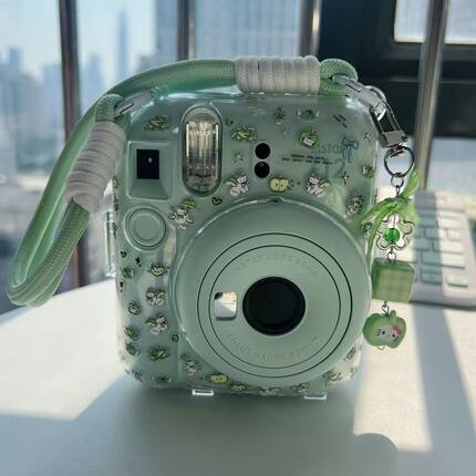 拍立得mini12保护壳/适用于拍立得mini13保护壳水晶壳带挂绳