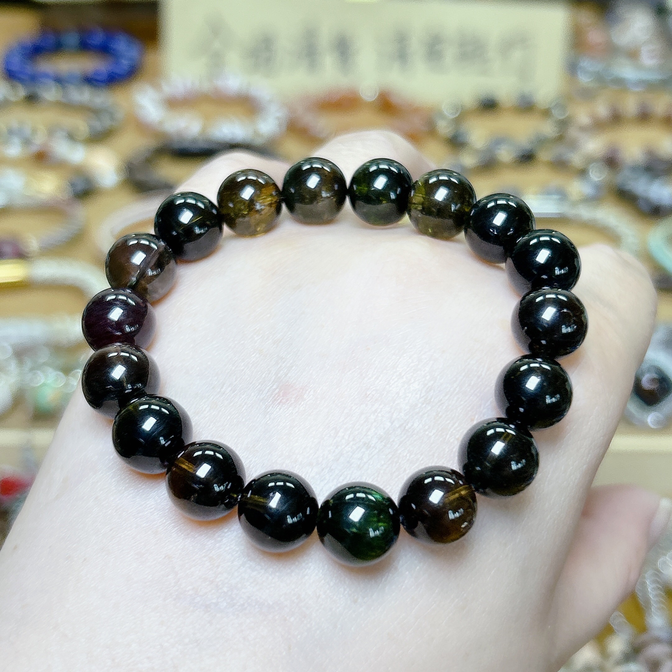 碧玺手串黑美人手链10MM加