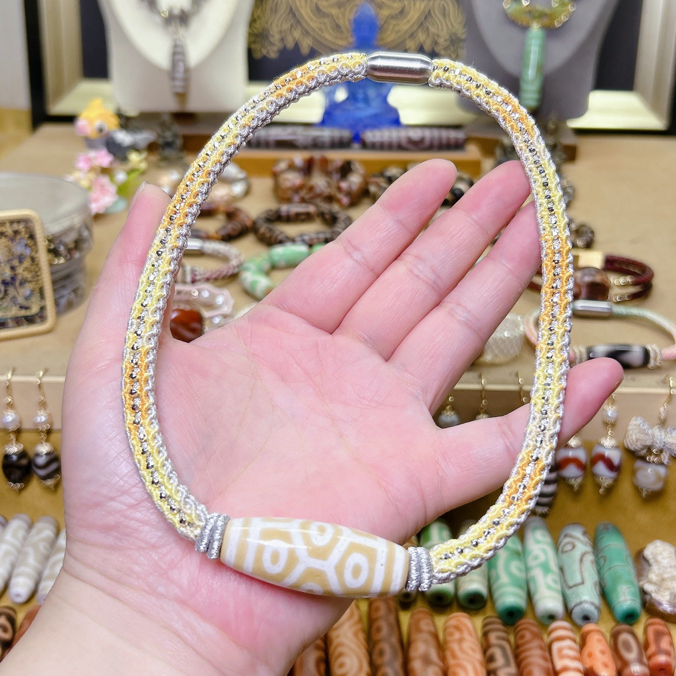 天缘精品法衣龟甲九眼天珠精编余生项圈,个性定制/设计服务/DIY,项链/吊坠定制,淘宝优惠券,粉丝福利购,淘宝优惠卷