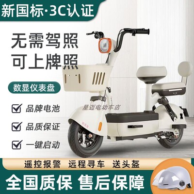 新款可上牌小型长续航电动自行车