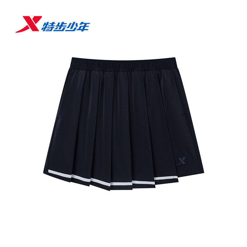 特步儿童裙裤2026夏新款女中大童薄款学院风百搭短裙674224944025