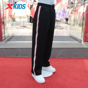 特步女童白色直筒裤2026春季新款甜美百搭宽松裤子674124638400