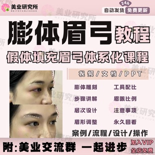 膨体眉弓假体填充隆眉术教程雕刻层次美学年轻化设计医美整形视频