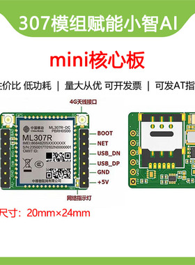 中移ML307R模块最小4G核心板小智AI虾哥ESP32S3无线支持AT指令