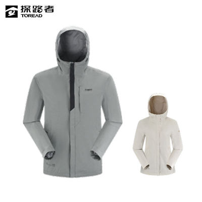 探路者单层冲锋衣男女 春秋新款登山外套 TABBAM81501/82502