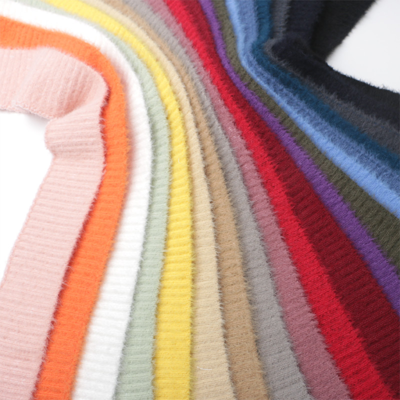 毛线罗纹仿貂毛毛衣领口袖口弹力螺纹收口服装辅料布艺材料