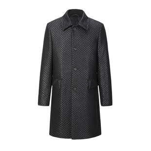 商务舒适绵羊毛翻领长款 秋冬款 大衣外套上衣 MACKENZIE男士 ANDREW