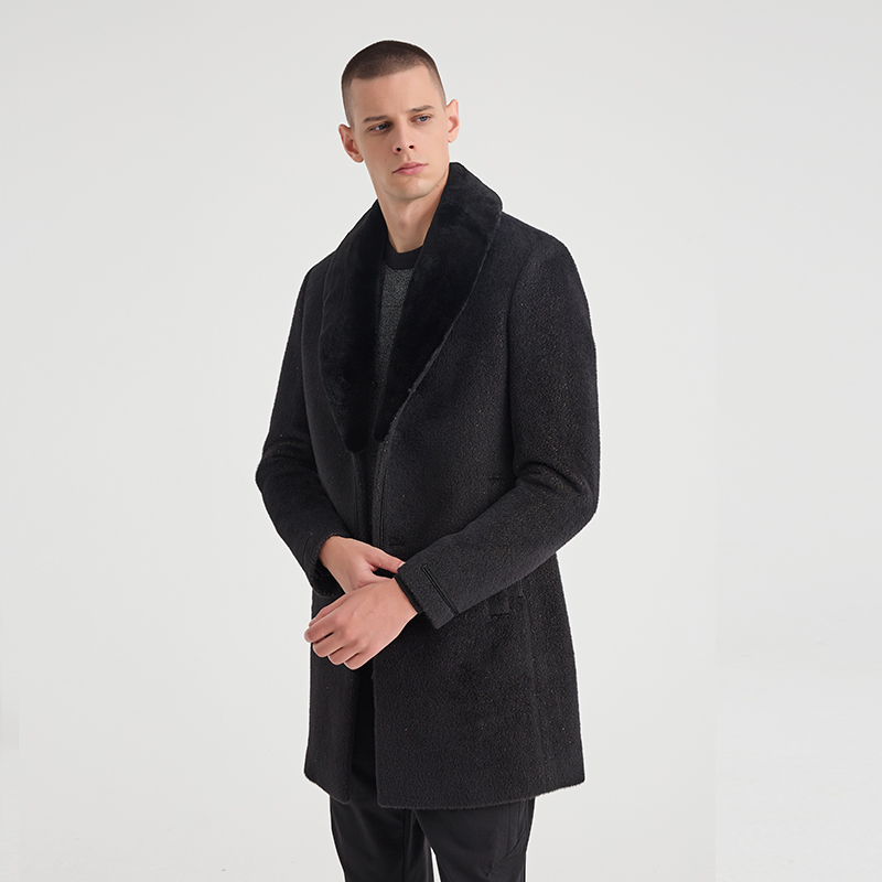 ANDREW MACKENZIE意大利男装中长款大衣冬毛呢外套551102144309