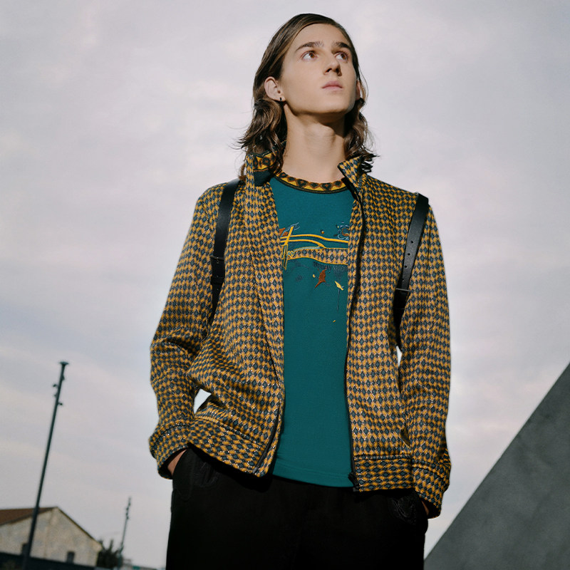 ANDREW MACKENZIE男士 春夏款休闲舒适立领拉链夹克外套上衣