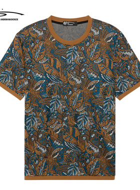 ANDREW MACKENZIE意大利男装夏季时尚休闲男士T恤T551232124120