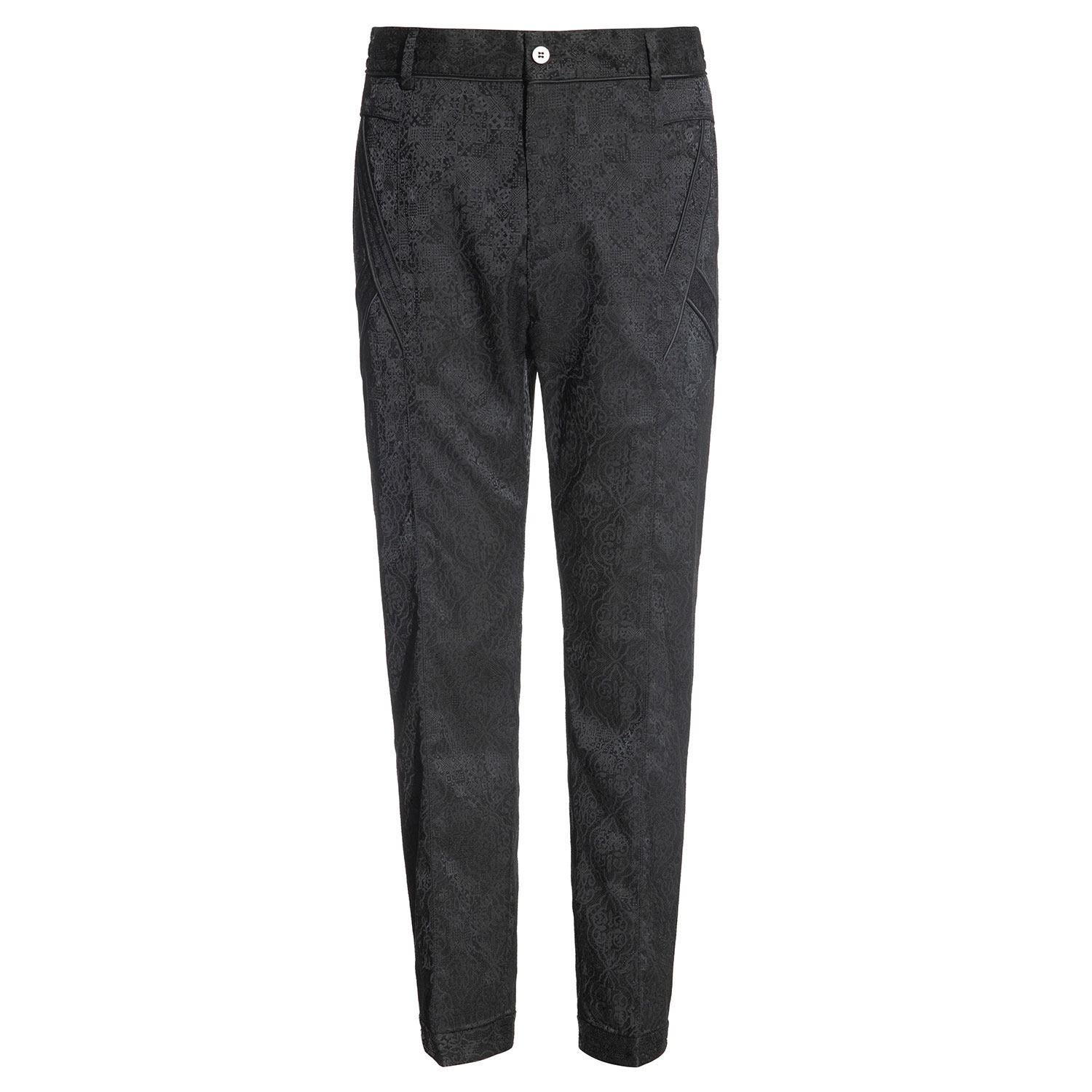 ANDREW MACKENZIE意大利男装 时尚提花潮流拼接商务休闲裤长裤男