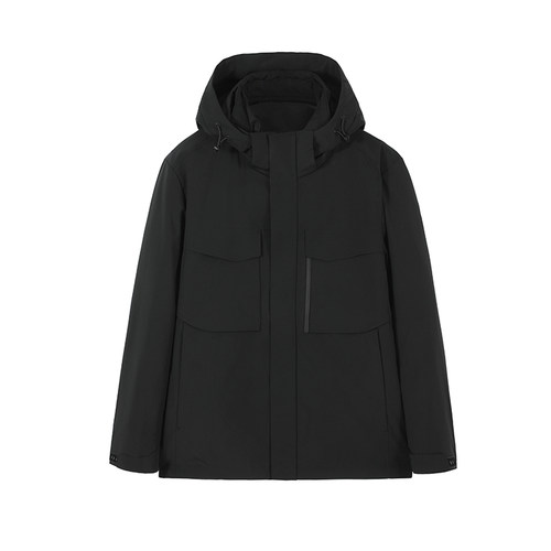 ANDREW MACKENZIE男士 冬季休闲鹅绒保暖连帽拉链羽绒服外套上衣