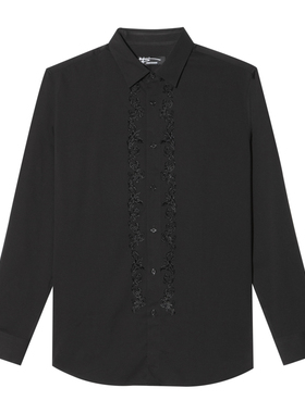 ANDREW MACKENZIE意大利 奢侈品 男装秋冬 商务休闲 黑色长袖衬衫