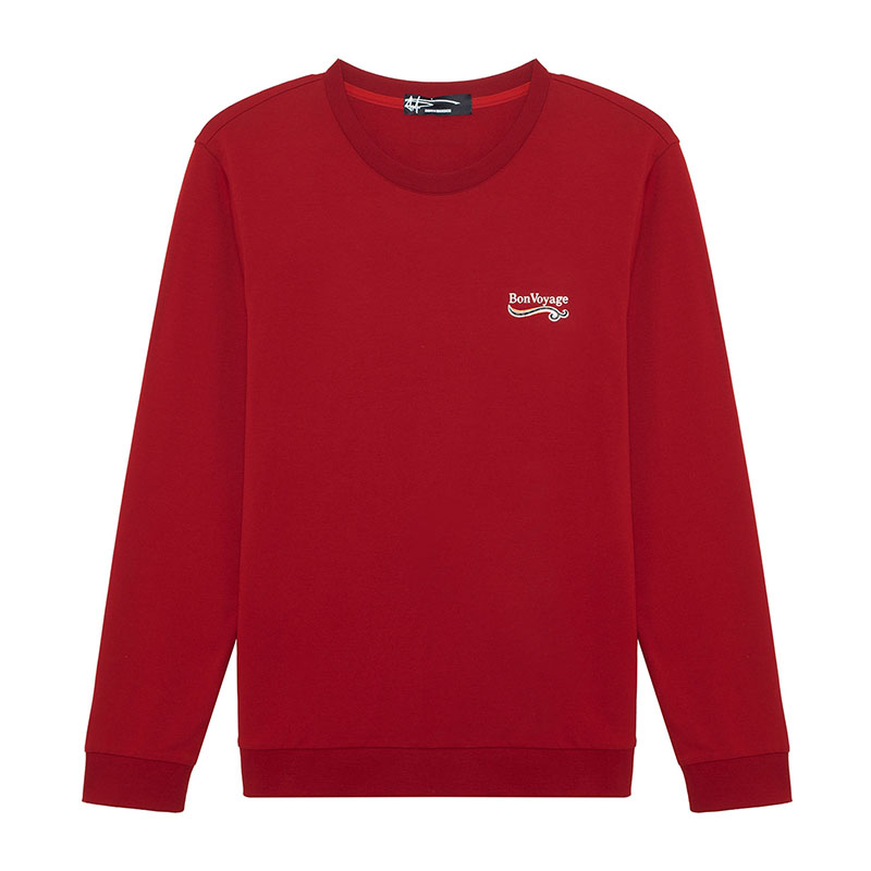 ANDREW MACKENZIE意大利 男装秋冬 商务休闲款 红色长袖T恤