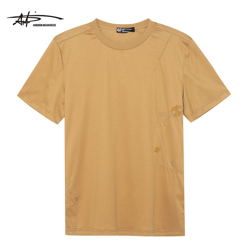 ANDREW MACKENZIE意大利男装夏季时尚男士圆领T恤551232124162