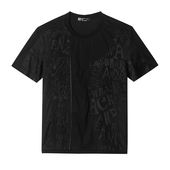 棉质圆领建筑纹理短袖 ANDREW MACKENZIE夏季 T恤男舒适日常休闲