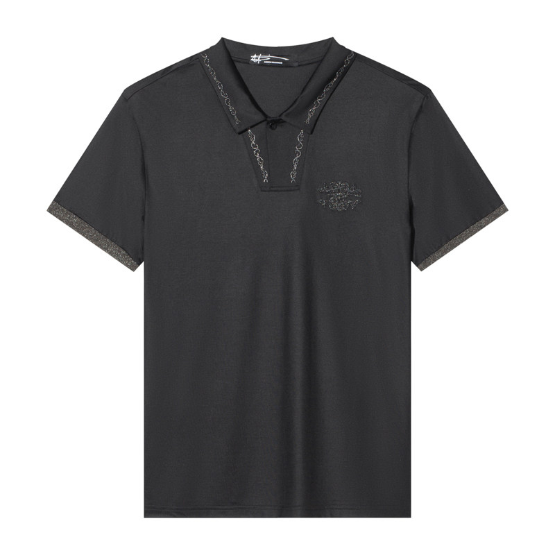 AMK桑蚕丝短袖polo衫商务