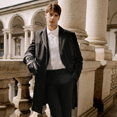 ANDREW 翻领大衣外套上衣 休闲舒适绵羊毛长款 MACKENZIE男士 秋冬款