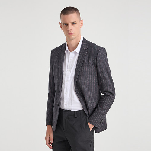 ANDREW MACKENZIE意大利男装商务西装时尚条纹西服55T107216117