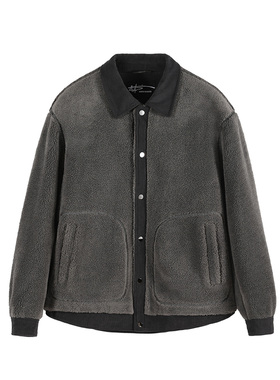 ANDREW MACKENZIE男士 秋冬款休闲舒适翻领混纺棉服外套上衣