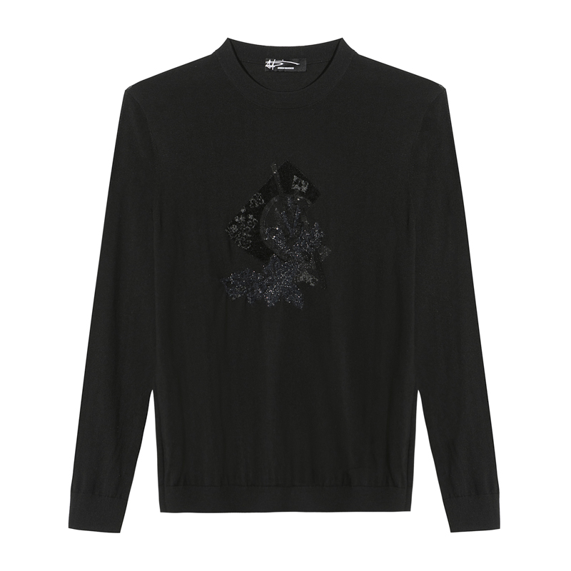 ANDREW MACKENZIE男士春秋款休闲舒适绵羊毛圆领套头毛衫内搭上衣